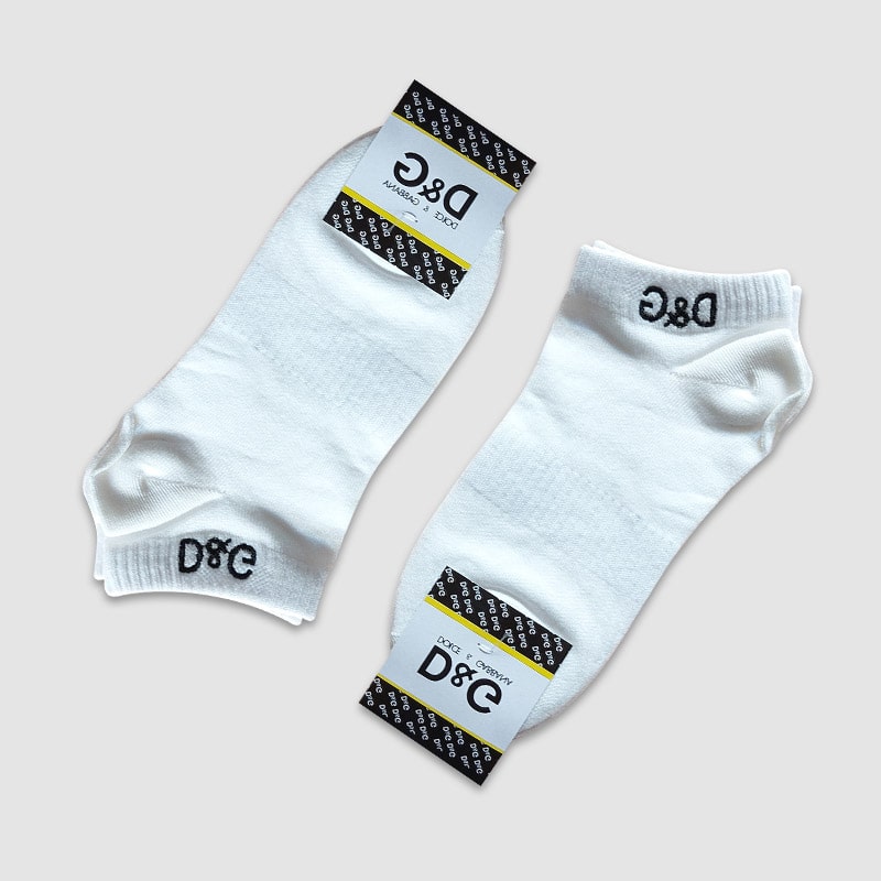 جوراب مچی زنانه فانی ساکس طرح D&G - سفید
