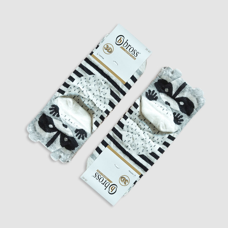 جوراب مچی زنانه عروسکی برجسته bross - طرح2