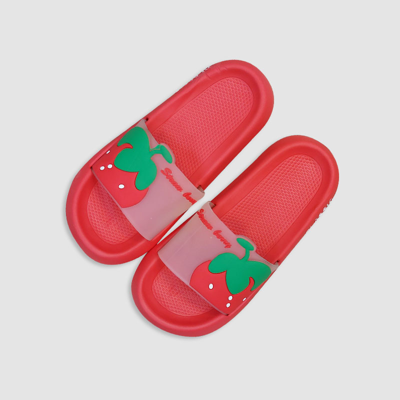 دمپایی فانتزی زنانه طرح میوه - قرمز