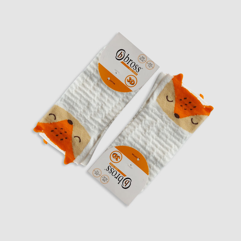 جوراب مچی دخترانه طرح حیوانات گوشدار Bross - طرح2