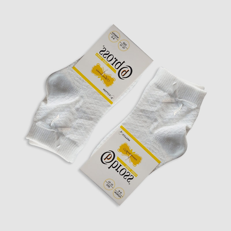 جوراب مچی دخترانه بغل پاپیونی Bross - سفید