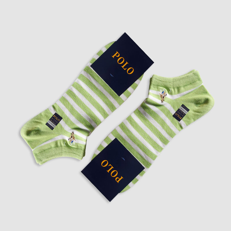 جوراب مچی مردانه راه راه polo - سبز