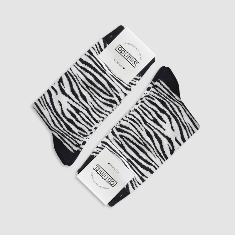 جوراب ساقدار زنانه طرح zebra