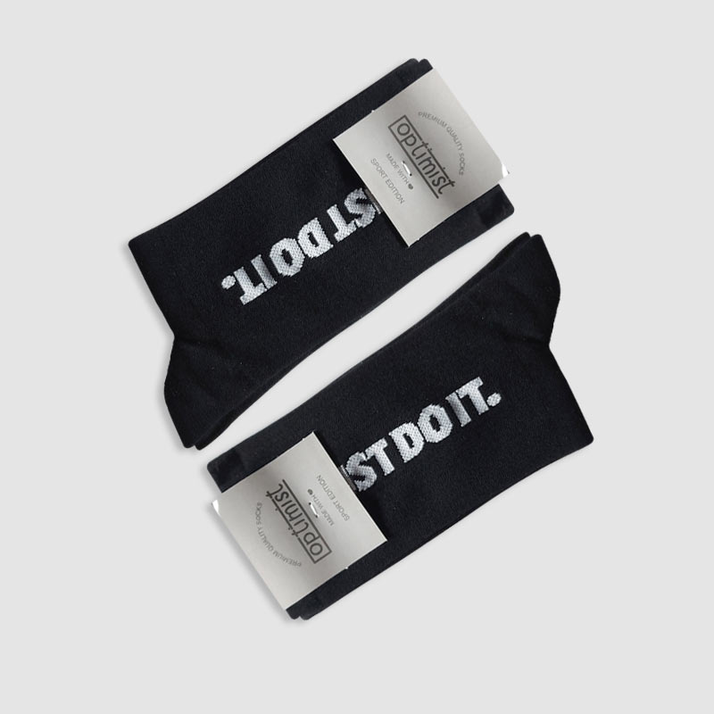 جوراب ساقدار اسپرت طرح just do it‎‎ - مشکی