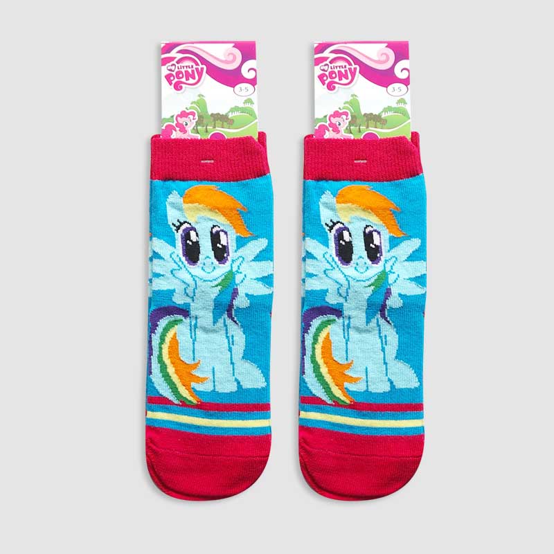 جوراب نیم ساق دخترانه شخصیت کارتونی pony‎‎ - طرح 1