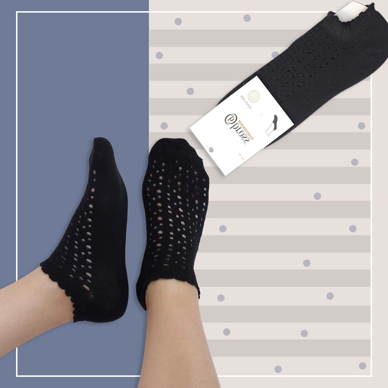 جوراب زیر قوزک زنانه طرح زاپدار Bross‎‎