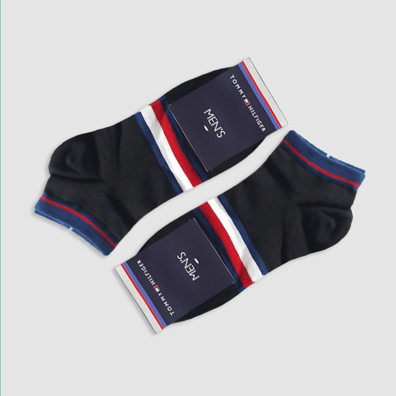 جوراب مچی مردانه وسط رنگی Tommy‎‎ - مشکی
