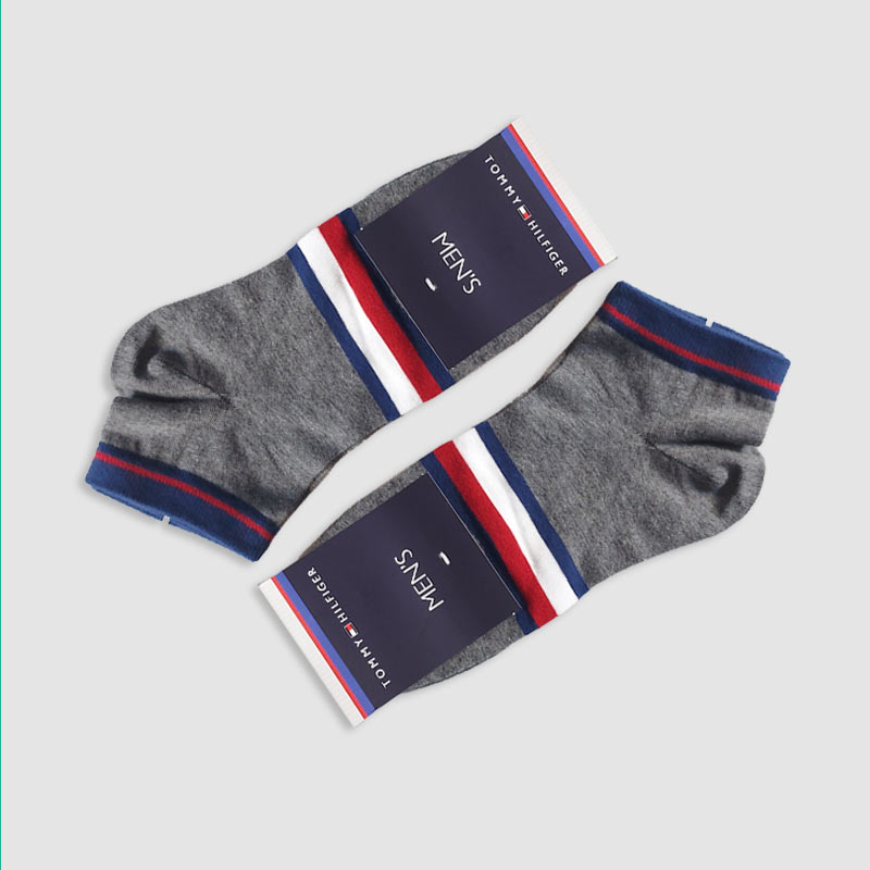 جوراب مچی مردانه وسط رنگی Tommy‎‎ - طوسی 