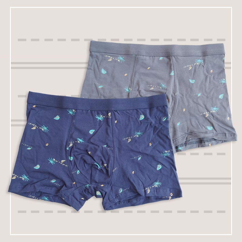 پک 2 عددی شورت پادار مردانه طرح برگ‎