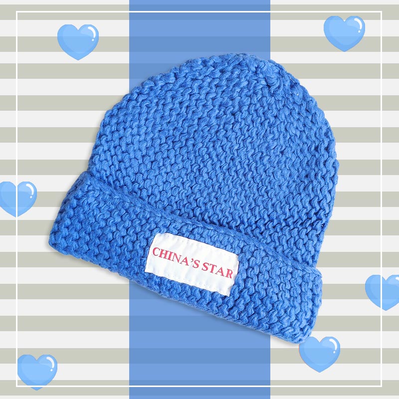 کلاه بافت اسپرت بافت درشت با لیبل  - 