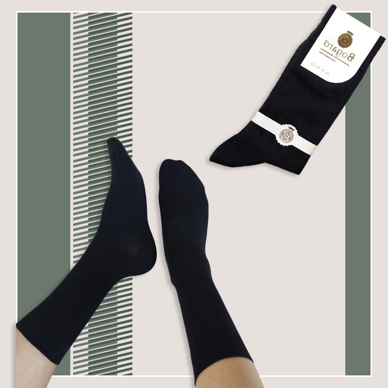 جوراب کلاسیک مردانه ساده تک رنگ بوگارو‎  - در 12 رنگ
