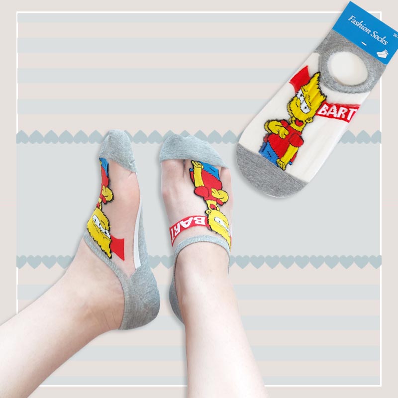 جوراب کالج زنانه طرح توری شیشه ای سیمپسون ها - در 5 طرح