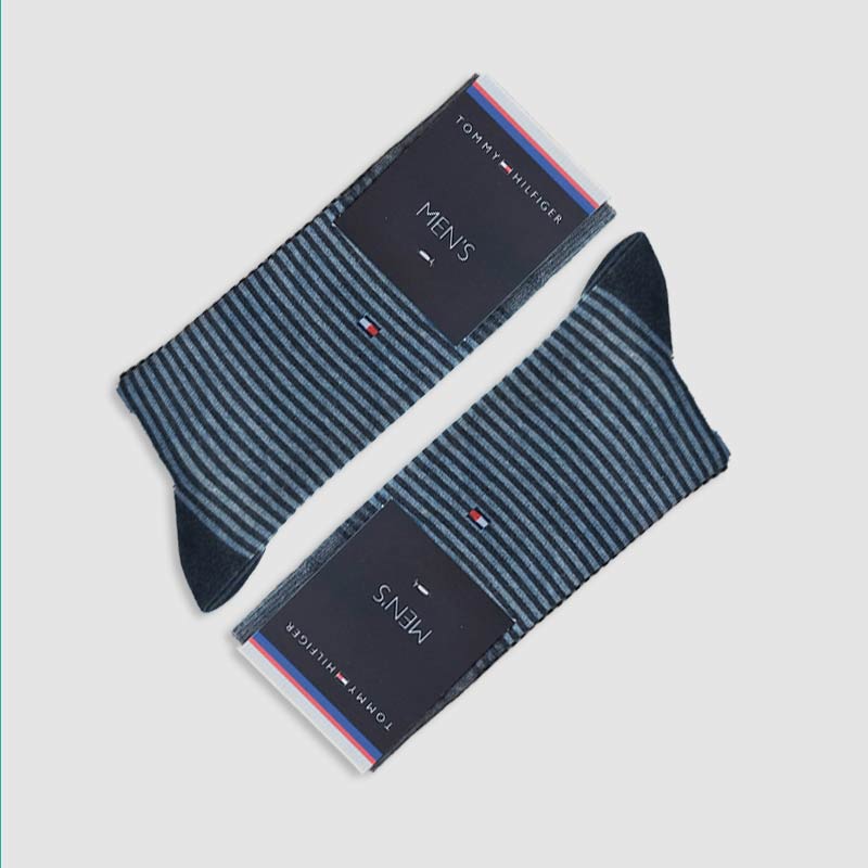 جوراب کلاسیک مردانه طرح راه راه کبریتی Tommy‎ - رنگ4