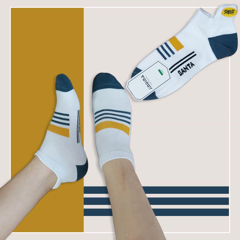 جوراب مچی مردانه طرح 3 پاشنه گلدوزی شده Super‎ - در 5 طرح