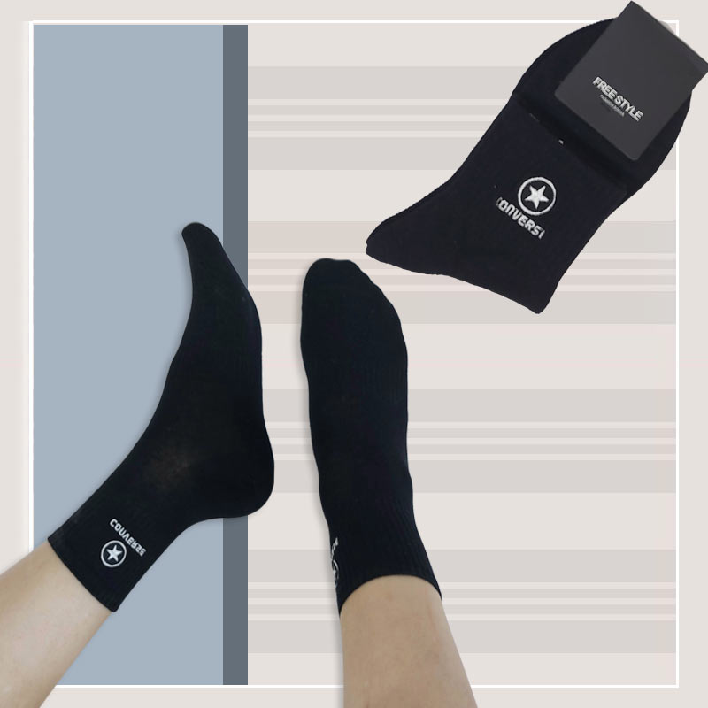 جوراب نیم ساق مردانه طرح گلدوزی شده Convers‎