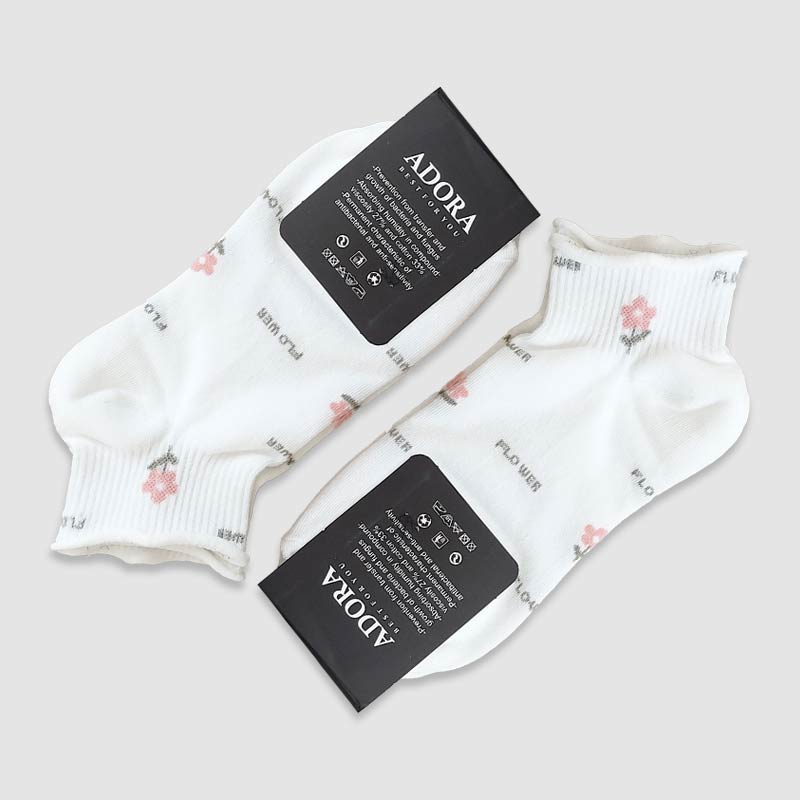 جوراب مچی زنانه طرح گلدار متنوع Adora‎ - طرح2