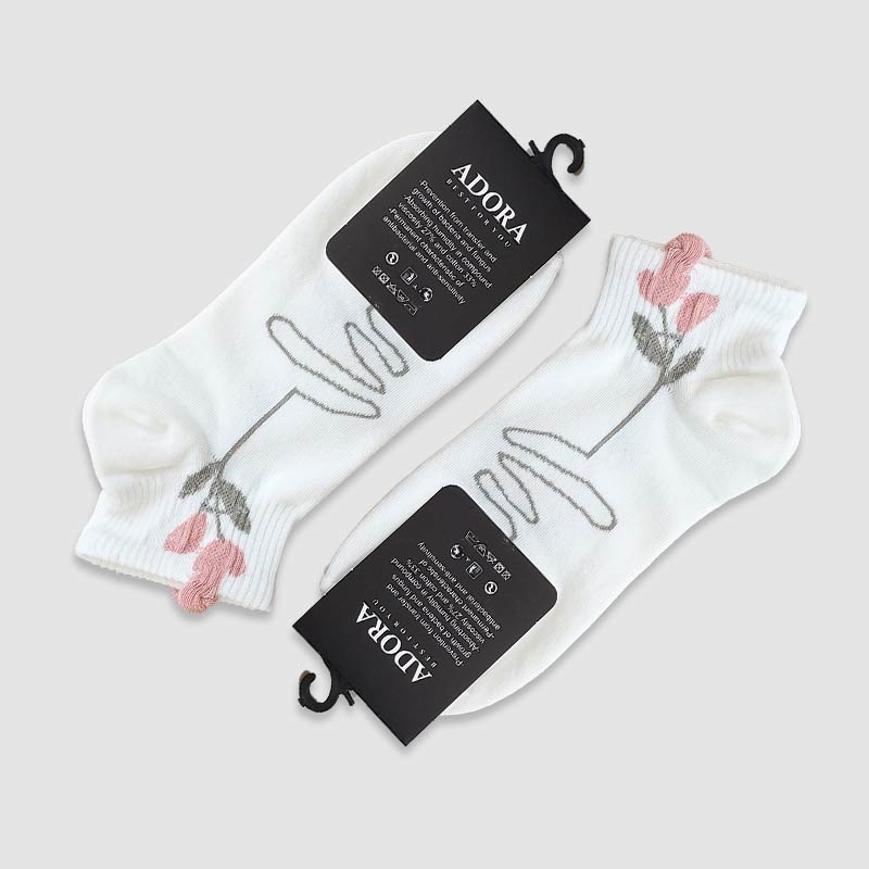 جوراب مچی زنانه طرح گلدار متنوع Adora‎ - طرح4