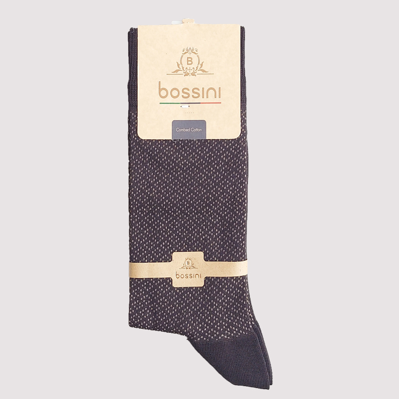 جوراب کلاسیک مردانه طرح لوزی bossini