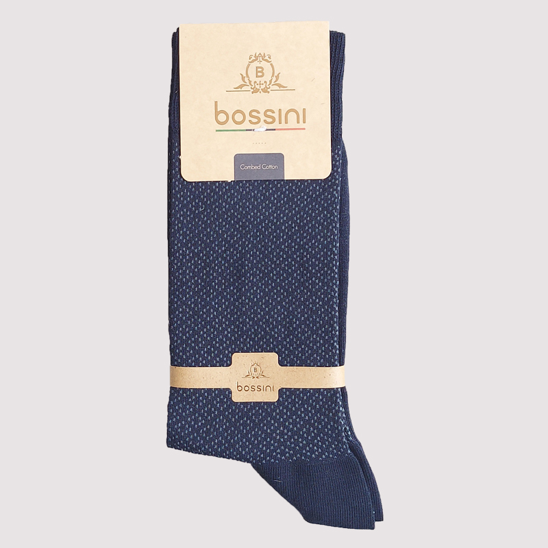 جوراب کلاسیک مردانه طرح لوزی bossini