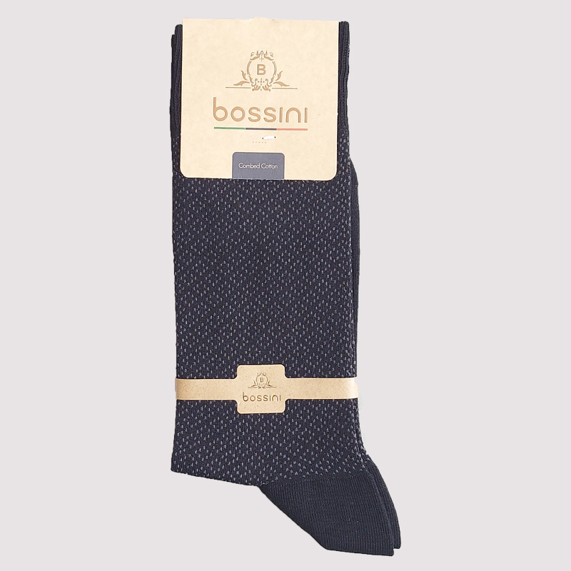 جوراب کلاسیک مردانه طرح لوزی bossini
