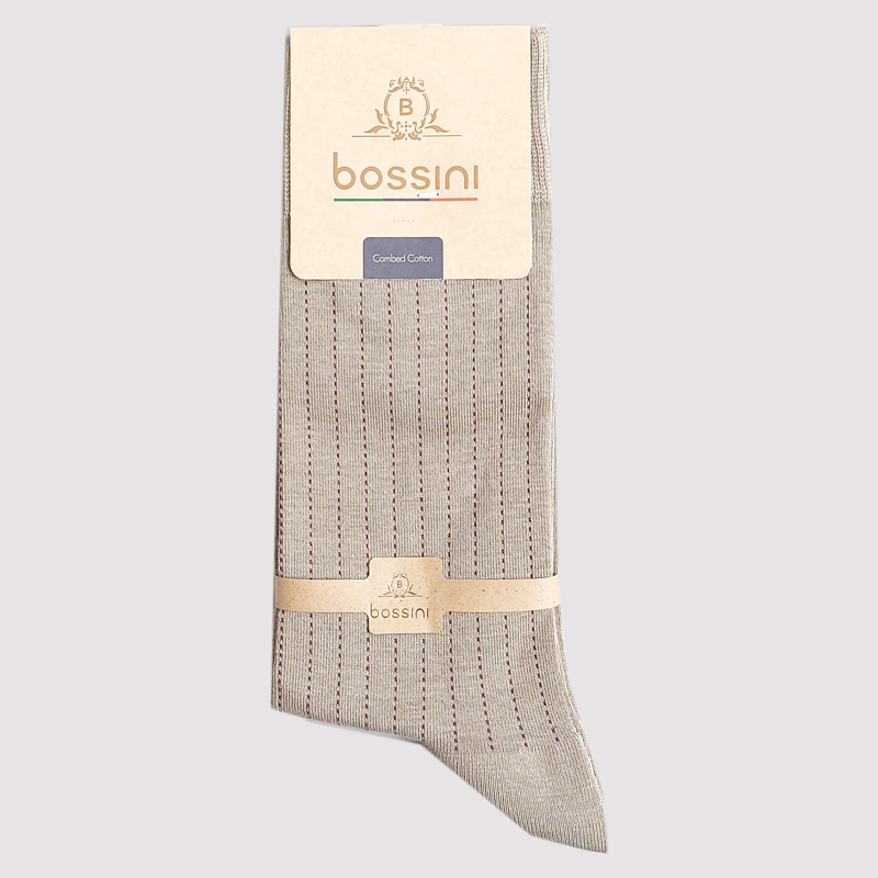 جوراب کلاسیک مردانه طرح خط چینbossini