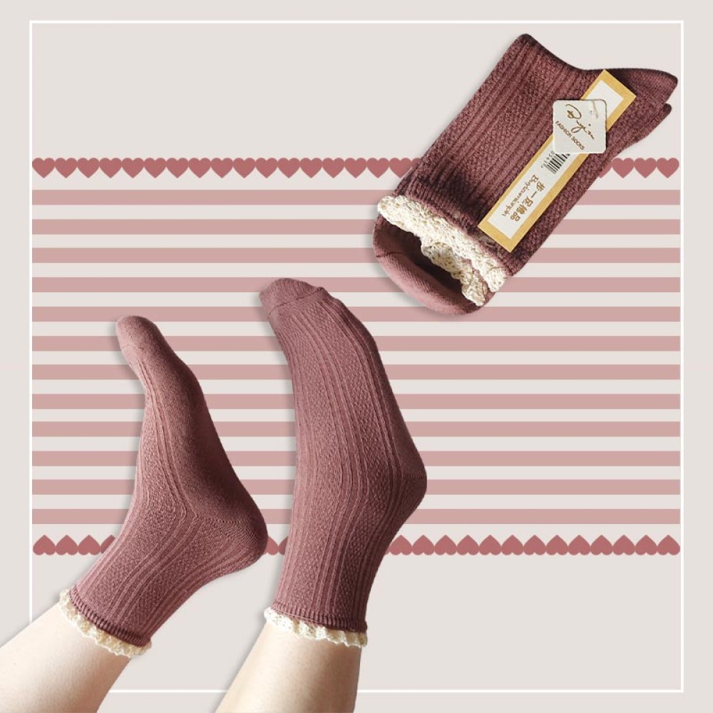 جوراب ساقدار زنانه لبه دانتل - 10 رنگ