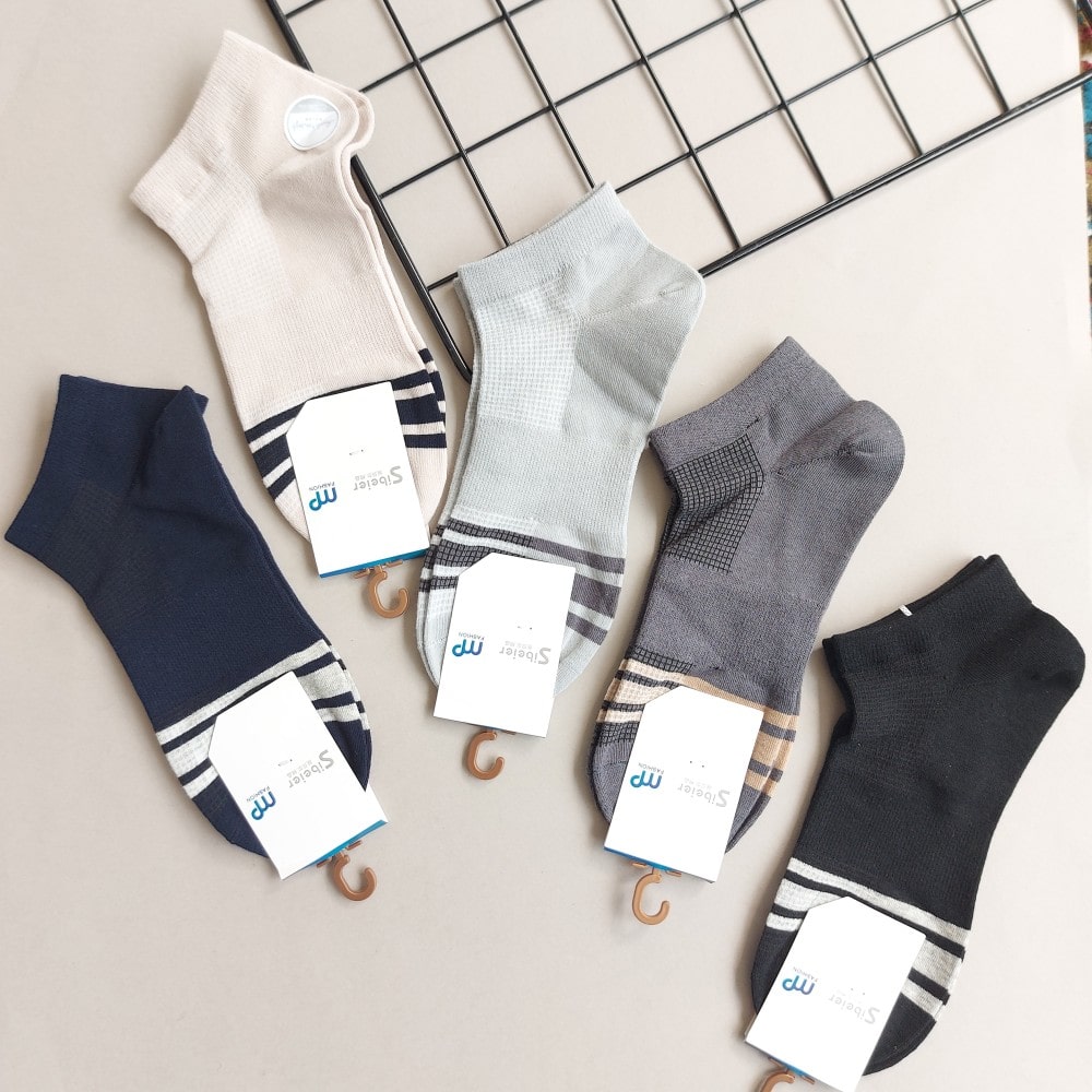 جوراب مچی مردانه طرحدار چهارخانه ریز‎‎ - در 5 رنگ