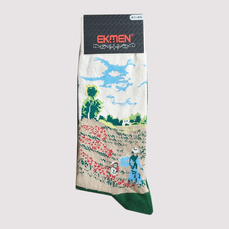 جوراب ساقدار مردانه طرح اثر هنری Ekmen