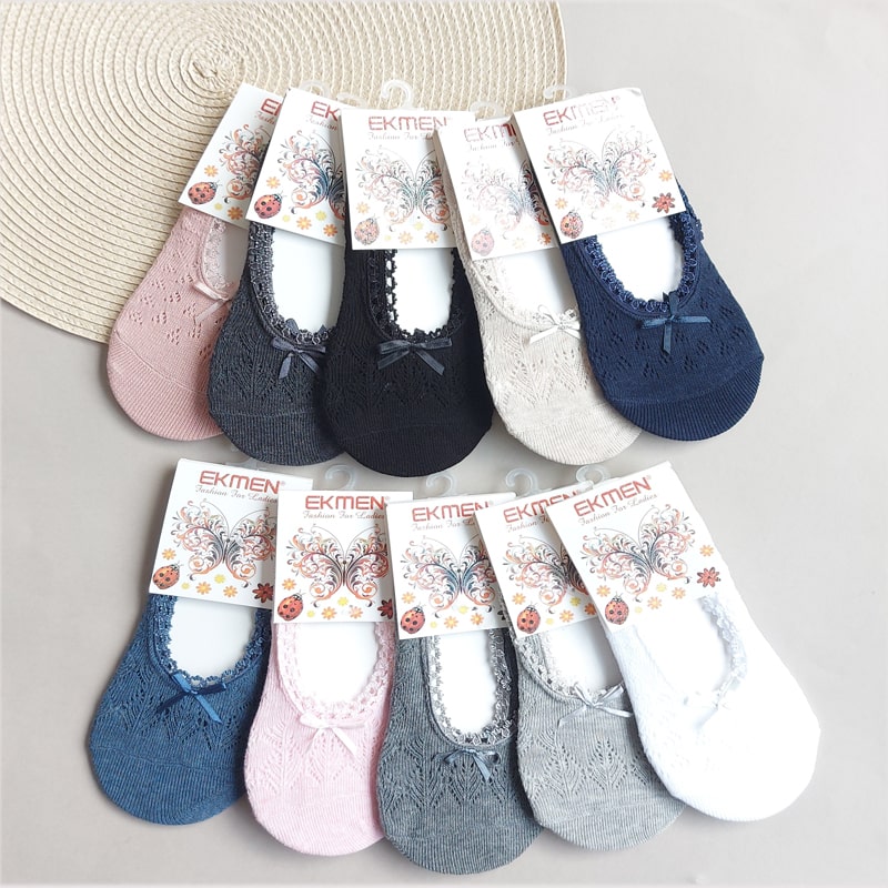 جوراب کالج زنانه تور بافت Eknen - new collection