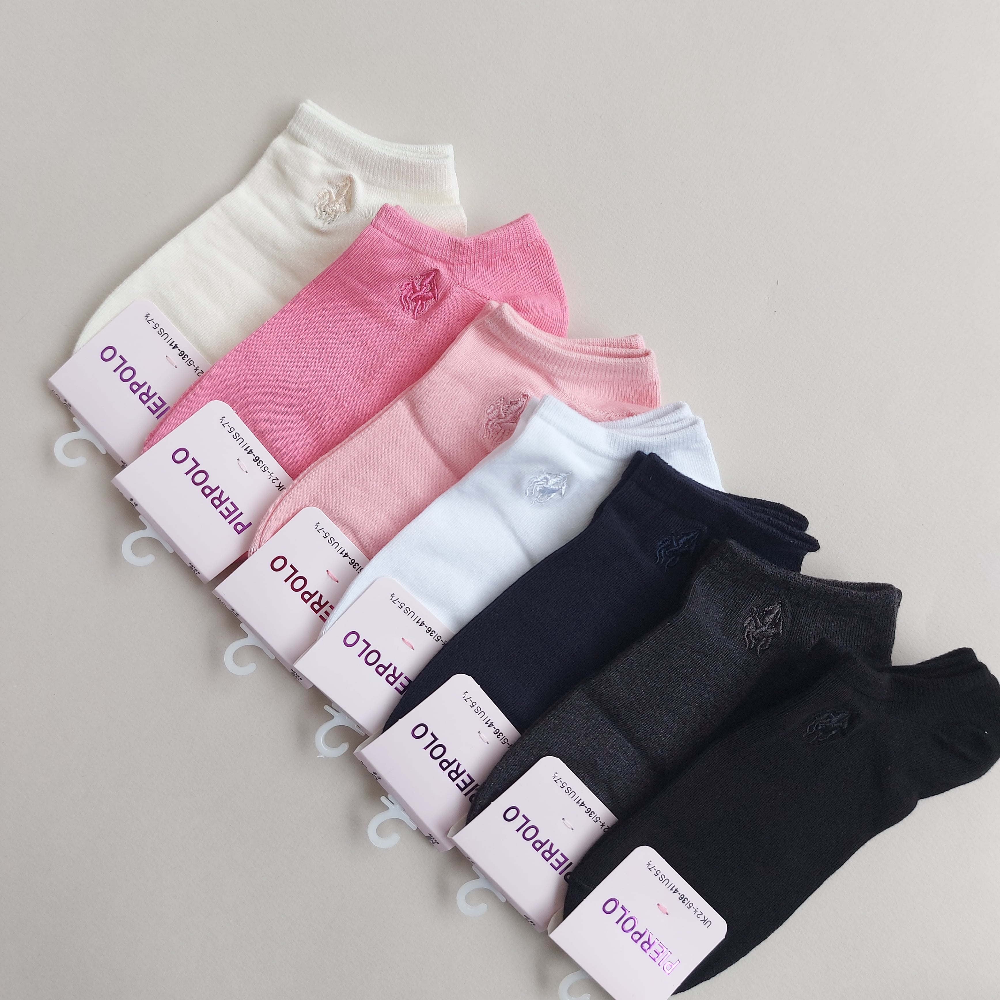 جوراب زیر قوزک زنانه گلدوزی شده polo