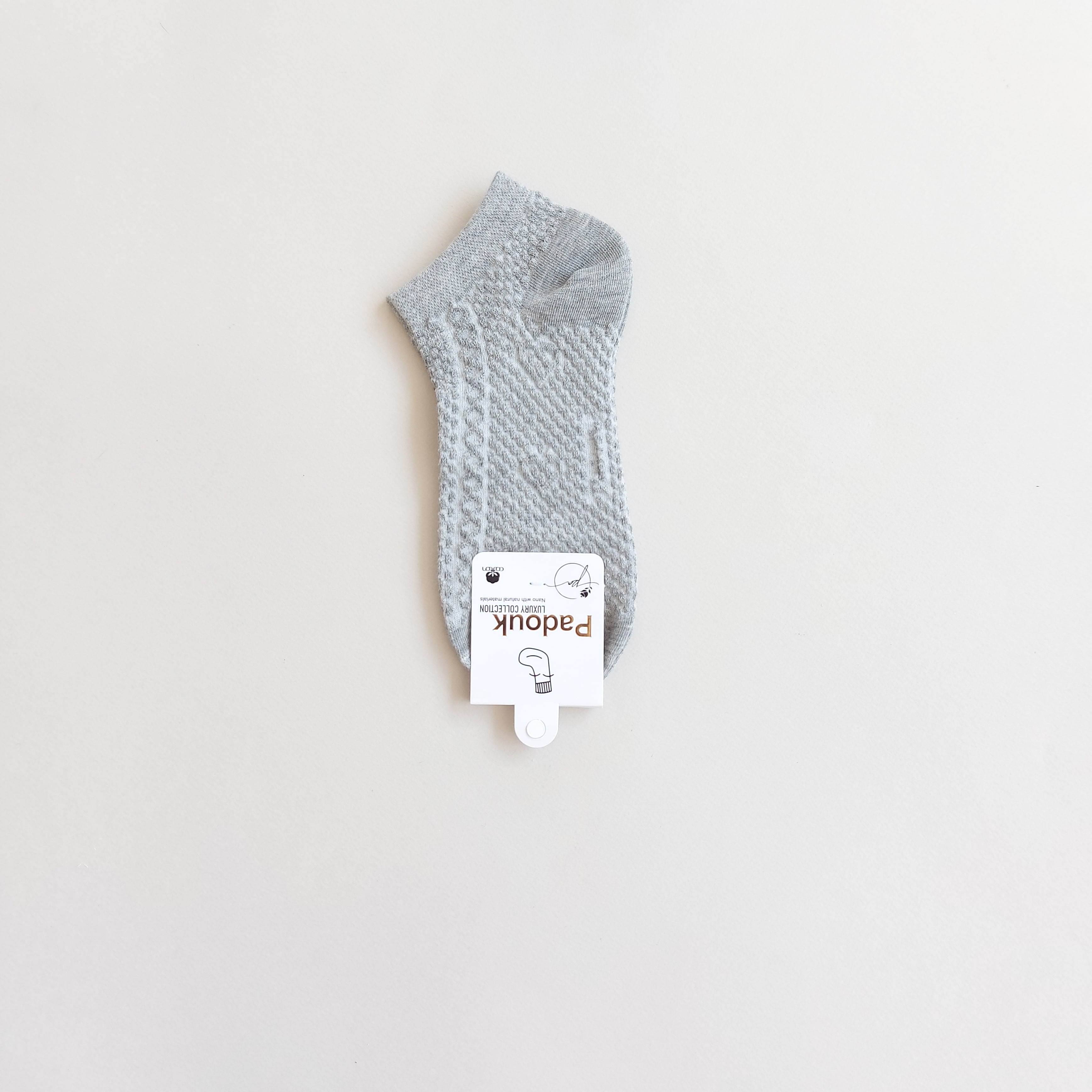 جوراب مچی زنانه طرح ساده پفکی برجسته پادوک